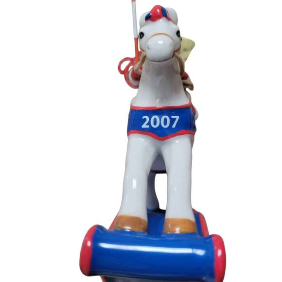 2007 Chicago Cubs Santa Rocking Horse Christmas Ornament in Gift Box MLB Danbury - Picture 3 of 6